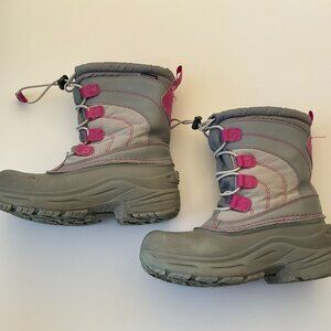 GUC Size 2 The North Face Gray & Pink Winter Boots